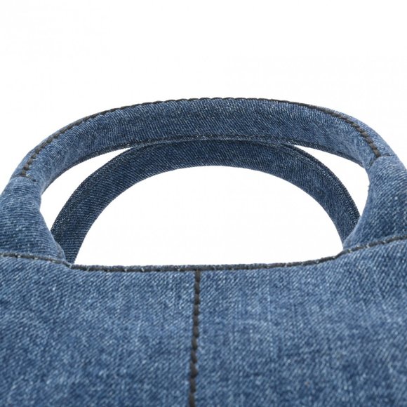 PRADA Prada Canapa Tote Blue 1BG439 Women's Denim Handbag - Picture 5 of 13